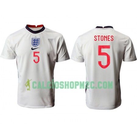 Inghilterra  Stones 5 Maglia Prima Euro 2020 Manica Corta